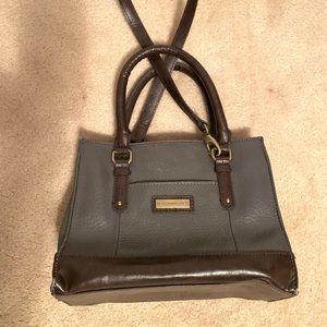 Faux Leather Shoulder Bag with Cross Body Strap